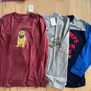 Crewcuts Kids Long Sleeve Tees - Maroon, Gray, and Navy
